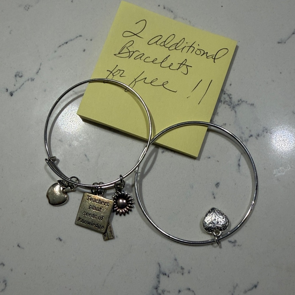 Silver Charm Bangle Set - Picture 3 of 3